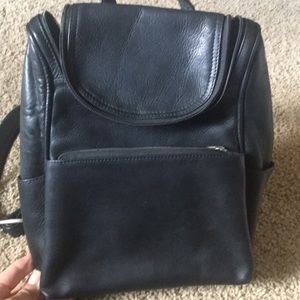 Leather backpack purse